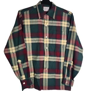 VTG 50s 60s HATHAWAY Lochlanna Plaid Flannel Shirt 50/50 Cotton Wool